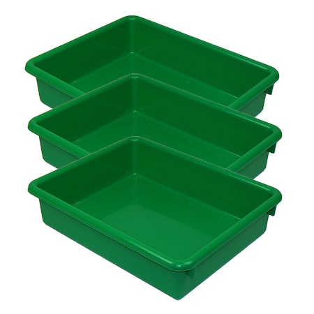 ROMANOFF Stowaway 3in Letter Tray no Lid, Green, PK3 ROM15105